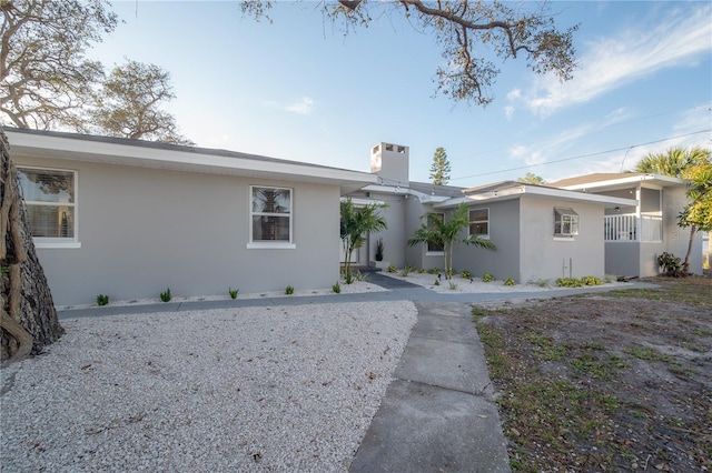 view of single story home