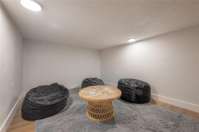 sitting room featuring hardwood / wood-style floors