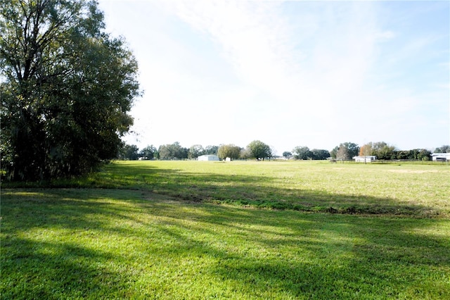 view of yard with a rural view