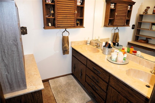 bathroom featuring dual bowl vanity