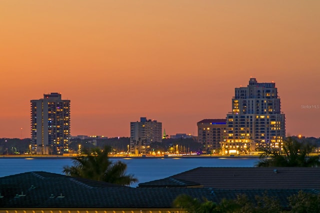 city view featuring a water view