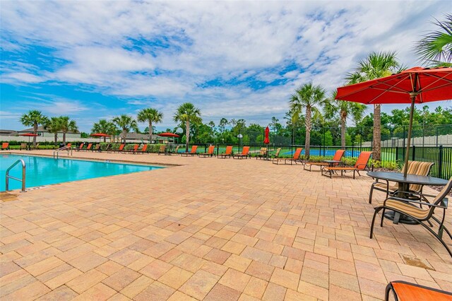 view of pool with a patio