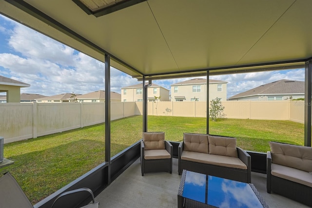 view of sunroom