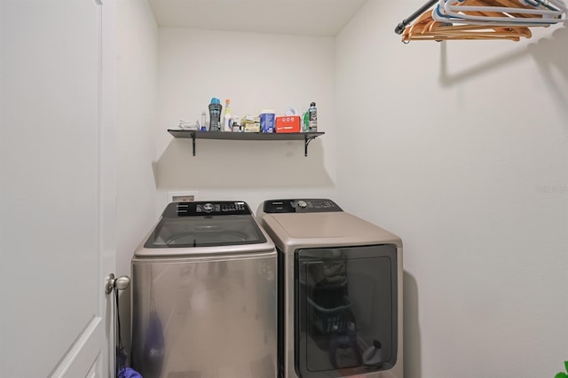 laundry area featuring washer and dryer