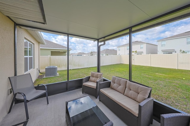 view of sunroom