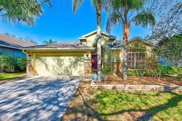 view of front of home featuring a garage