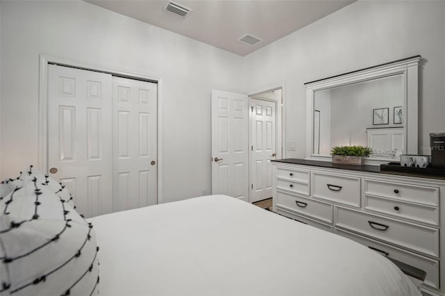 bedroom featuring a closet