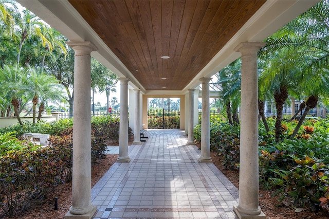 view of patio featuring covered porch