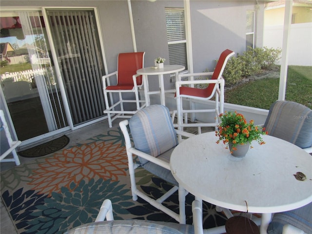 view of sunroom