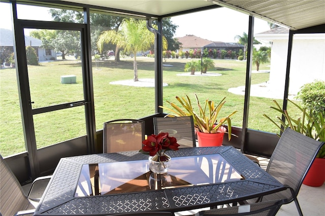 sunroom / solarium featuring a wealth of natural light