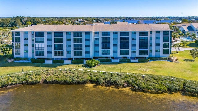 view of property with a water view