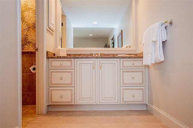 bathroom with vanity