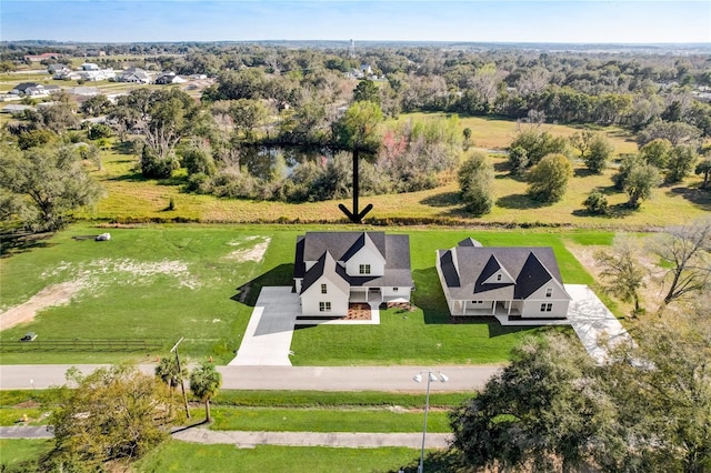 aerial view featuring a rural view