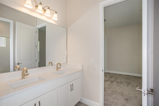 bathroom featuring vanity