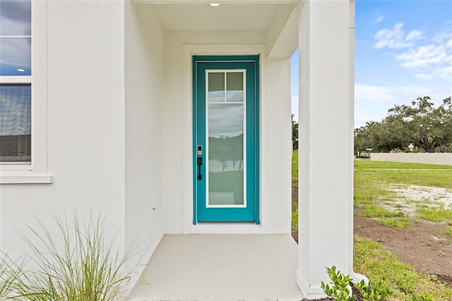 view of doorway to property