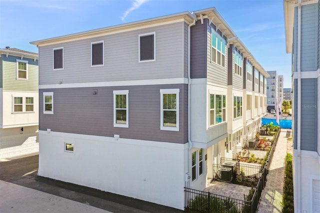 view of home's exterior with a garage