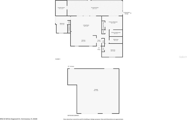 8952 W White Dogwood Dr, Homosassa, FL 34448 - home floor plan