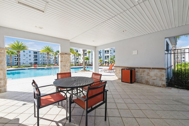 view of patio / terrace with a community pool