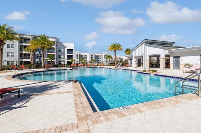 view of pool with a patio