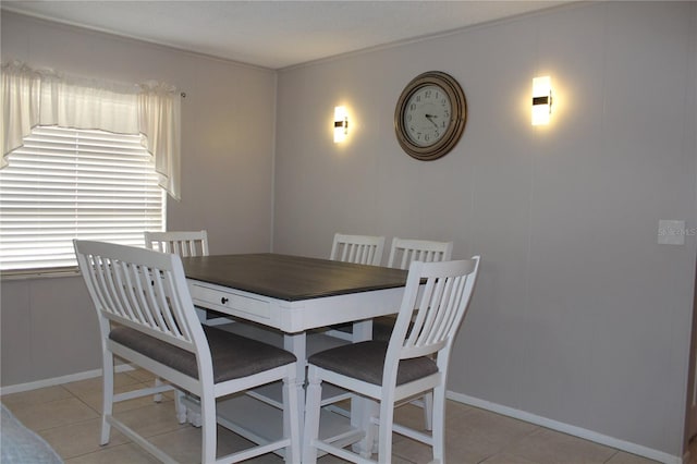 view of tiled dining area