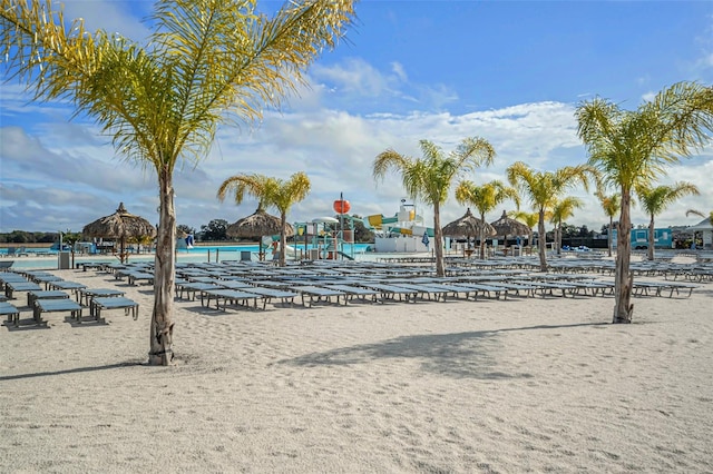 view of property's community featuring a swimming pool