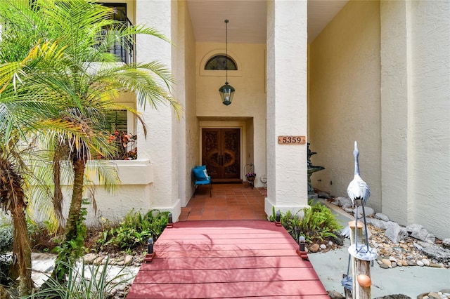 view of doorway to property