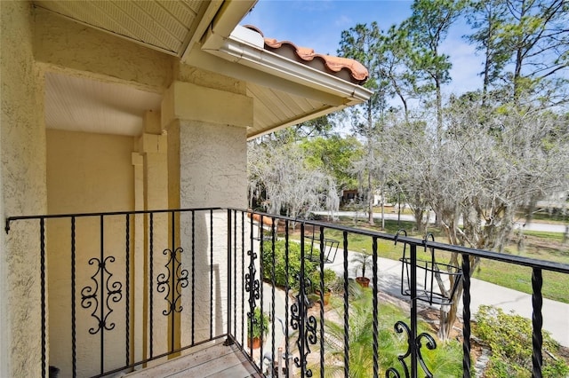 view of balcony