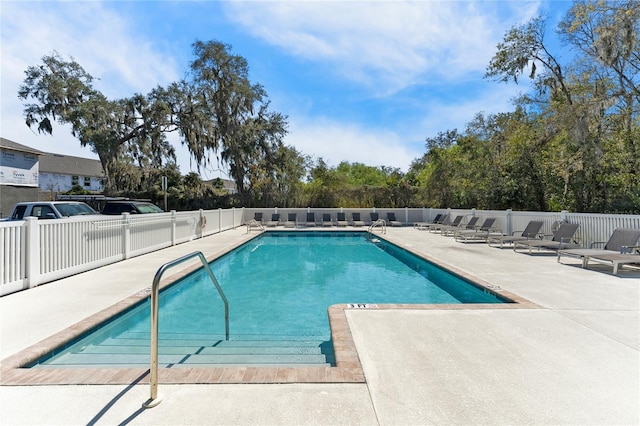 view of pool with a patio area