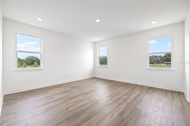 empty room featuring light hardwood / wood-style flooring