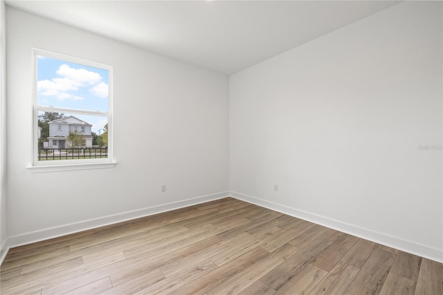 empty room featuring light wood-type flooring