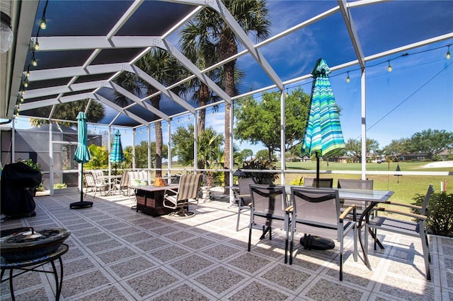 view of sunroom / solarium