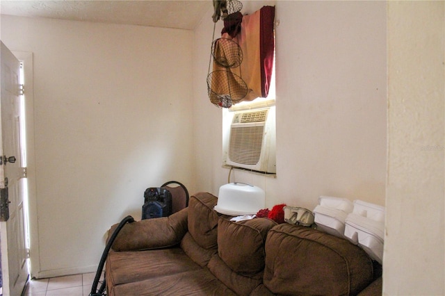 view of tiled living room