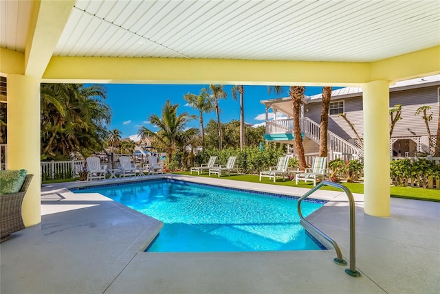 view of pool with a patio area