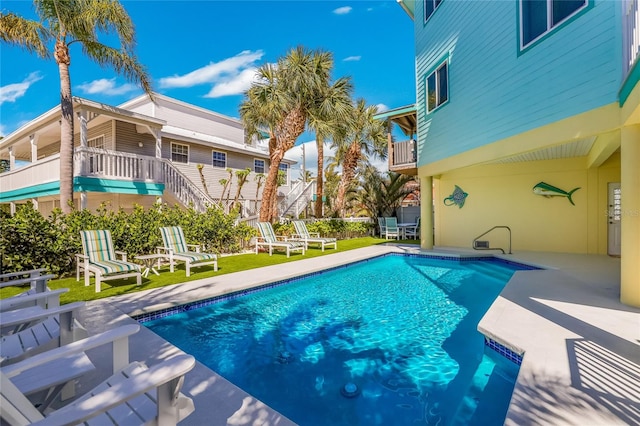 view of pool with a patio