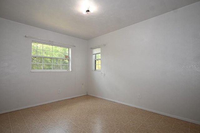 view of tiled empty room