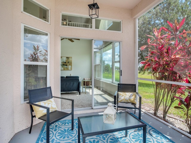 view of sunroom / solarium