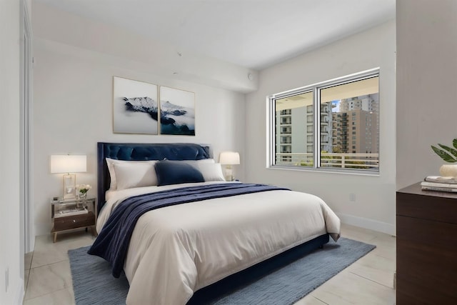 view of tiled bedroom