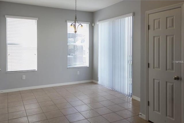 view of tiled empty room