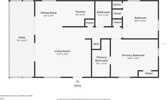 14640 W Black Creek Dr, Crystal River, FL 34429 - home floor plan