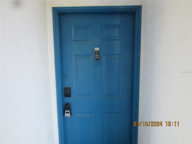 view of doorway to property