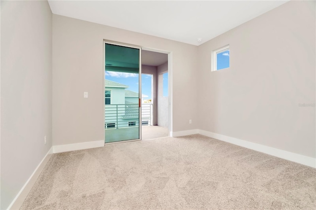 view of carpeted spare room