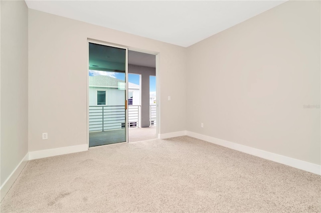 view of carpeted empty room