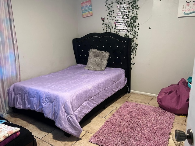 view of tiled bedroom