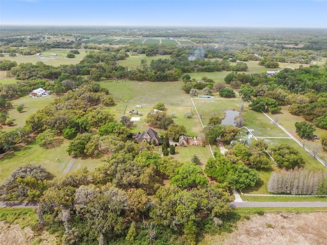 aerial view featuring a rural view