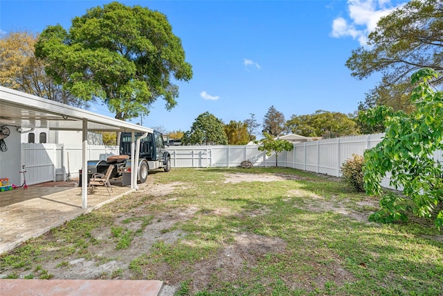 view of yard featuring a patio