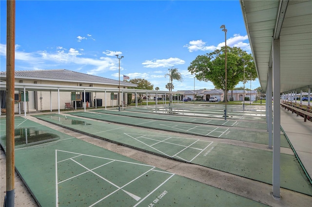 view of home's community with shuffleboard