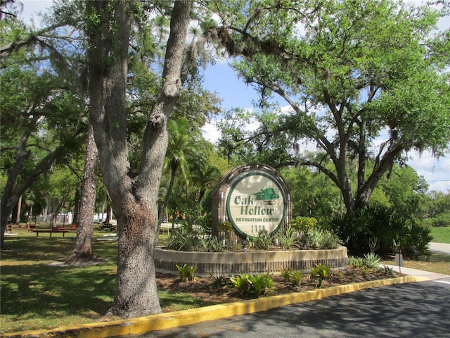 view of community sign