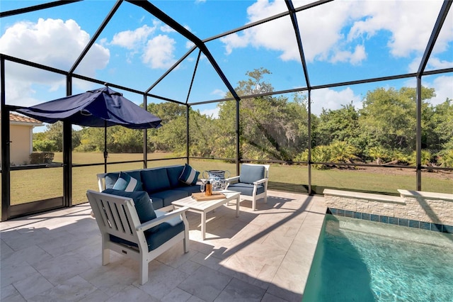 view of sunroom