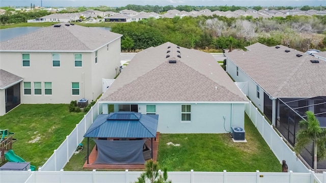 aerial view featuring a residential view