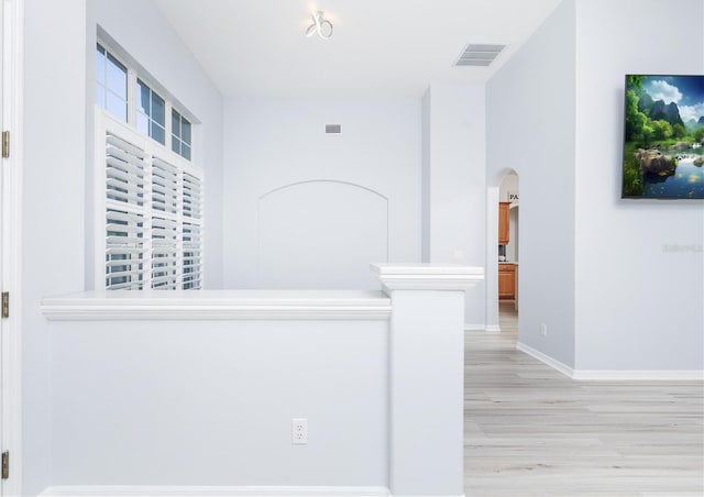 hall featuring light hardwood / wood-style floors